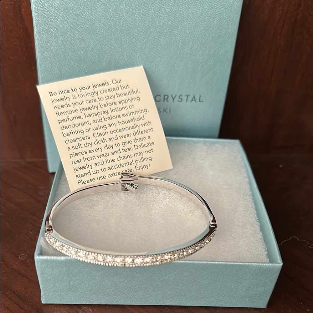 Touchstone Crystal by Swarovski Silver Bracelet “Beautiful You” like new in box.